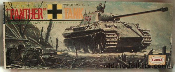 Aurora 1/48 German Panther Tank, 302-98 plastic model kit